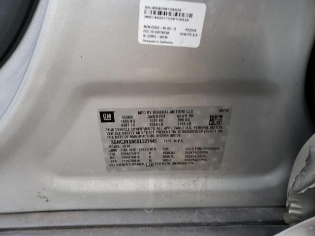 3GNCJNSB6GL227445 Chevrolet TRAX LS