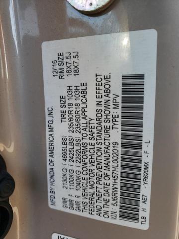 5J6RW1H57HL002019 Honda CR-V EX