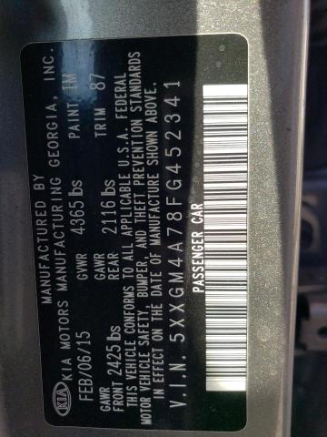 5XXGM4A78FG452341 KIA Optima Lx
