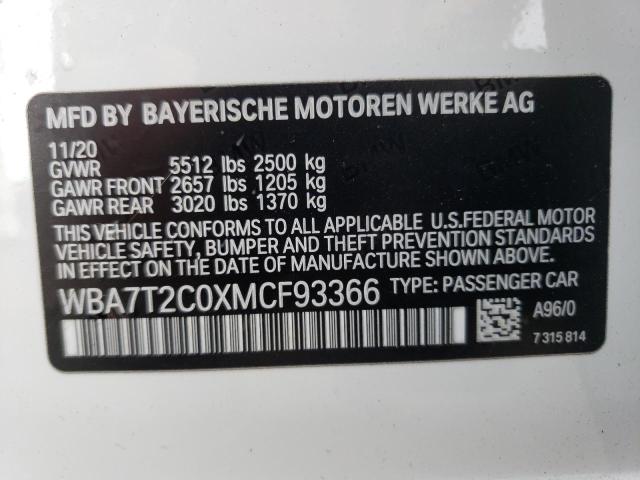 WBA7T2C0XMCF93366 BMW 740 I