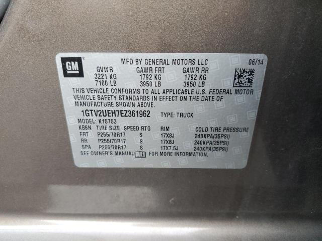 1GTV2UEH7EZ361962 GMC Sierra K1500 Sle