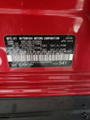 JA4AZ3A39KZ049646 Mitsubishi Outlander Se
