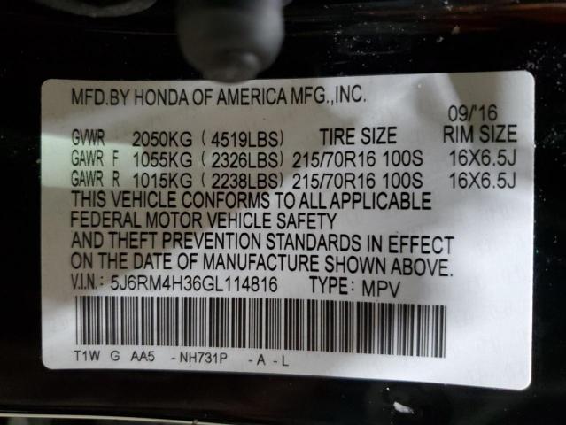5J6RM4H36GL114816 Honda CR-V LX