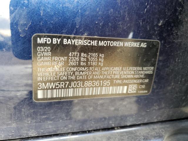 3MW5R7J03L8B36195 BMW 330XI
