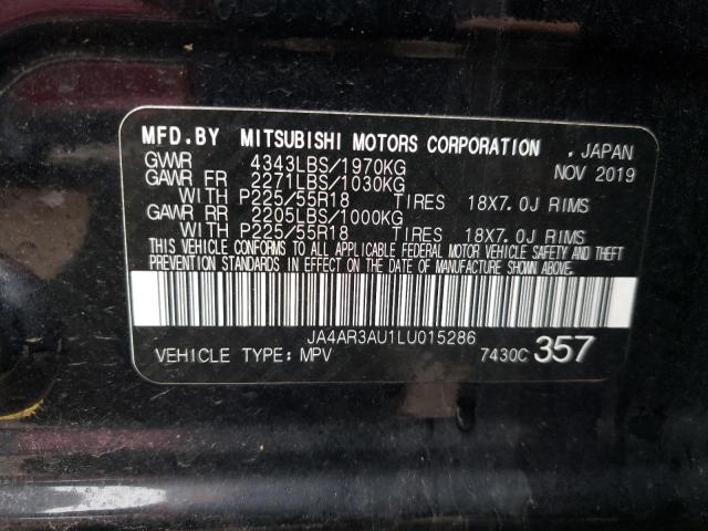 JA4AR3AU1LU015286 Mitsubishi Outlander Sport Es