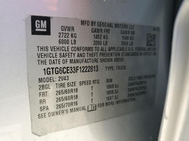 1GTG6CE33F1222813 GMC CANYON SLT