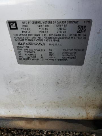 2GKALNEK8H6251553 GMC Terrain Sle