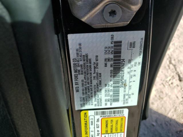 3FA6P0HD2JR174754 Ford FUSION SE