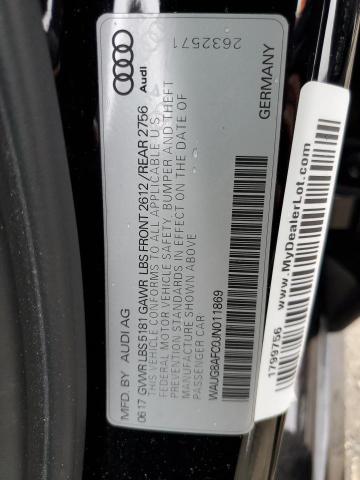 WAUG8AFC0JN011869 Audi A6 Premium Plus