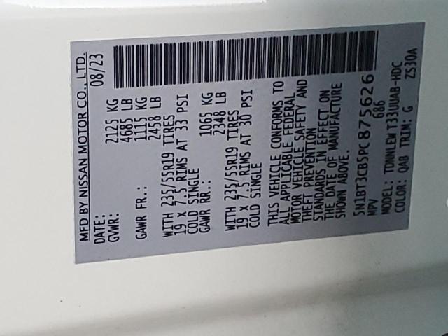 5N1BT3CB5PC875626 Nissan Rogue Sl