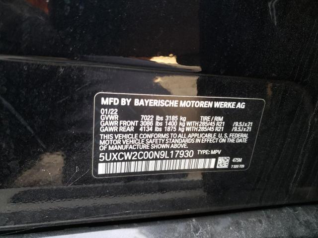 5UXCW2C00N9L17930 BMW X7 Xdrive40i