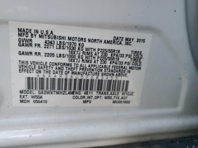 4A4AR3AU5FE034551 Mitsubishi Outlander Sport Es