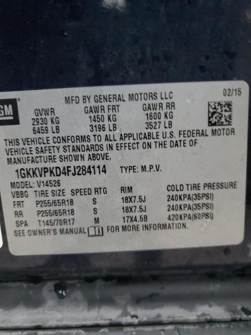 1GKKVPKD4FJ284114 GMC ACADIA SLE