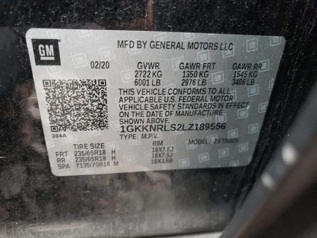 1GKKNRLS2LZ189556 GMC ACADIA SLE