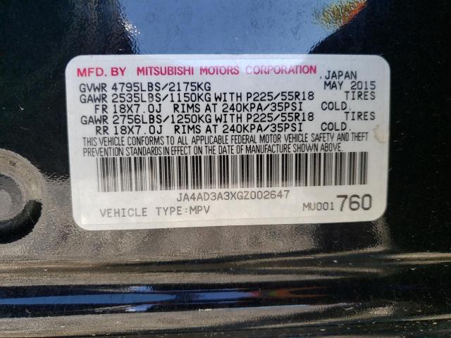 JA4AD3A3XGZ002647 Mitsubishi Outlander Se