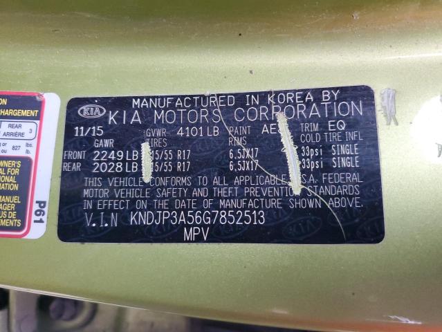 KNDJP3A56G7852513 KIA SOUL +