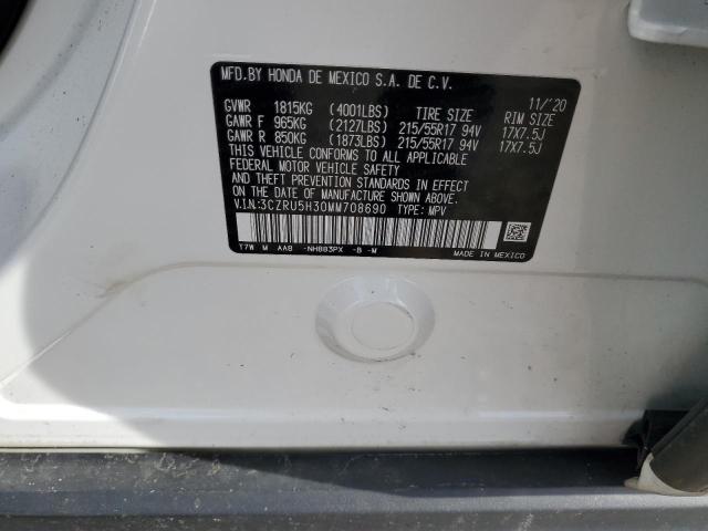 3CZRU5H30MM708690 Honda HR-V LX