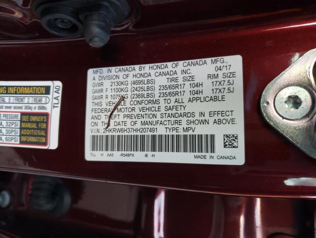 2HKRW6H37HH207491 Honda CR-V LX