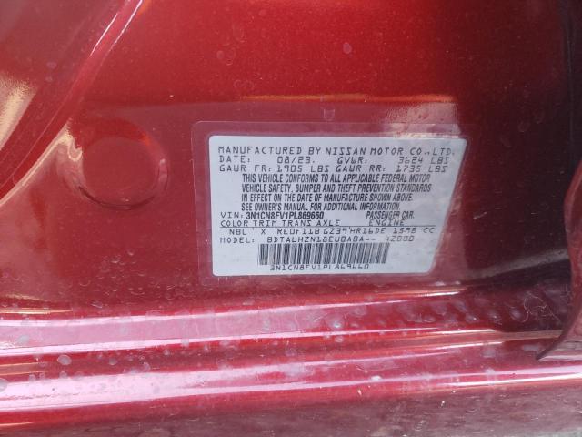 3N1CN8FV1PL869660 Nissan VERSA SR