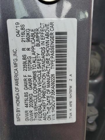 1HGCV1F35KA092226 Honda Accord Sport