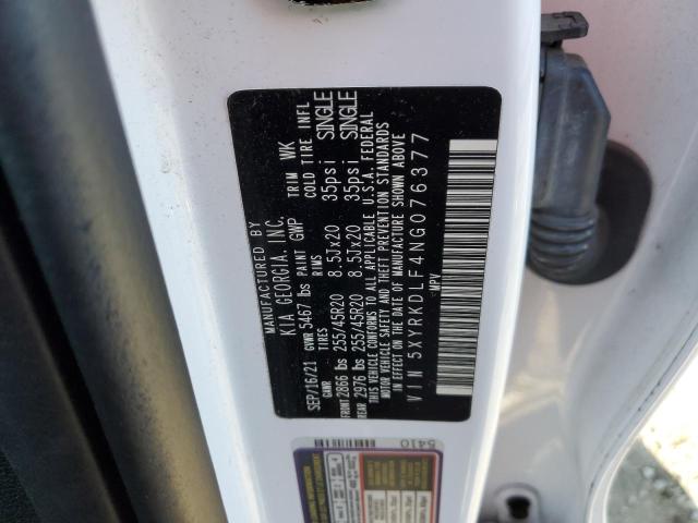 5XYRKDLF4NG076377 KIA SORENTO SX
