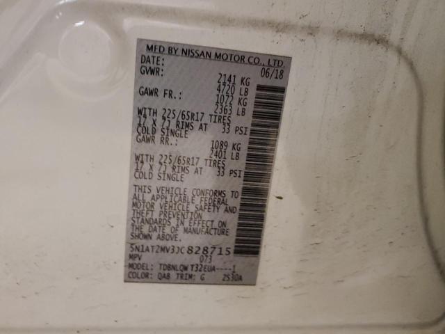 5N1AT2MV3JC828715 Nissan ROGUE S