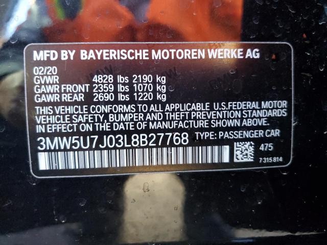 3MW5U7J03L8B27768 BMW M340I