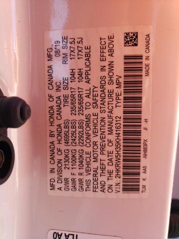2HKRW5H35KH416312 Honda CR-V LX