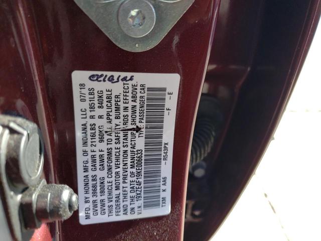 19XZE4F19KE006633 Honda Insight Lx