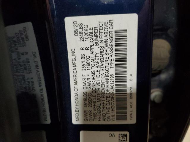 1HGCV3F59LA012196 Honda Accord Hybrid Exl