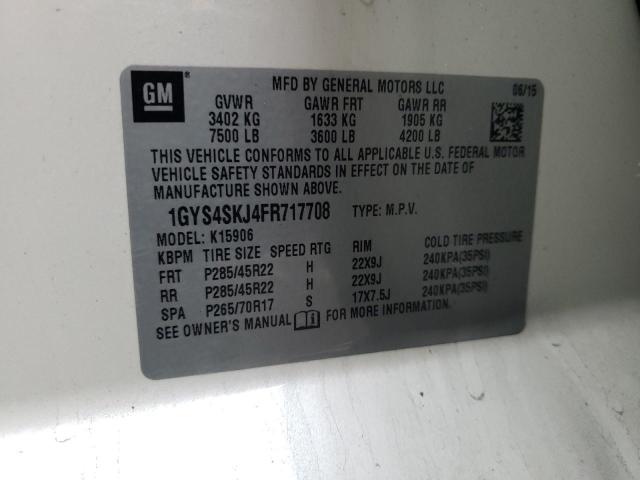 1GYS4SKJ4FR717708 Cadillac Escalade Esv Luxury