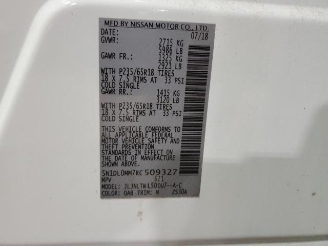 5N1DL0MM7KC509327 Infiniti QX60 LUXE