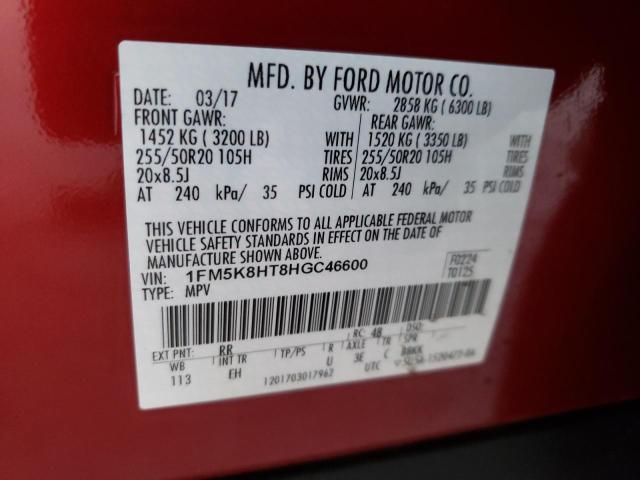 1FM5K8HT8HGC46600 Ford Explorer Platinum