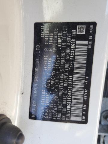 JHMCR6F56HC019296 Honda Accord Hybrid Exl