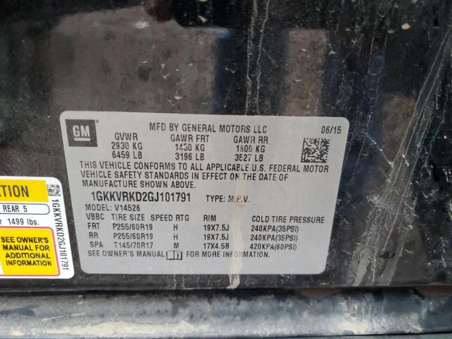 1GKKVRKD2GJ101791 GMC Acadia Slt-1