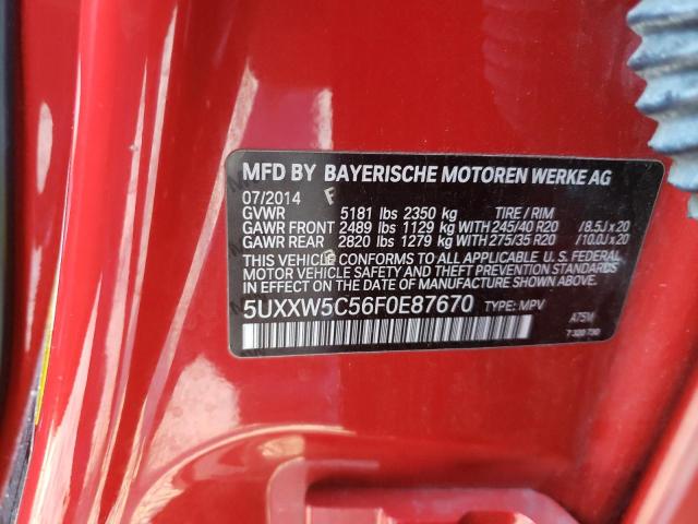5UXXW5C56F0E87670 BMW X4 Xdrive35i