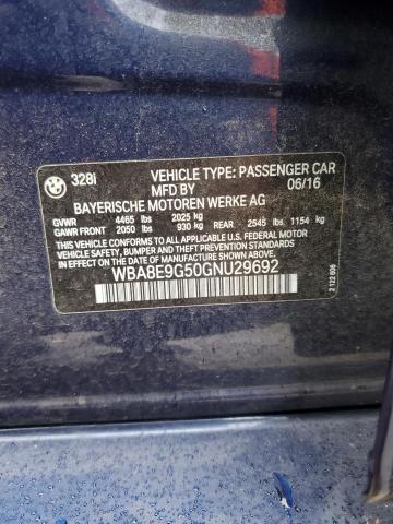 WBA8E9G50GNU29692 BMW 328 I Sulev