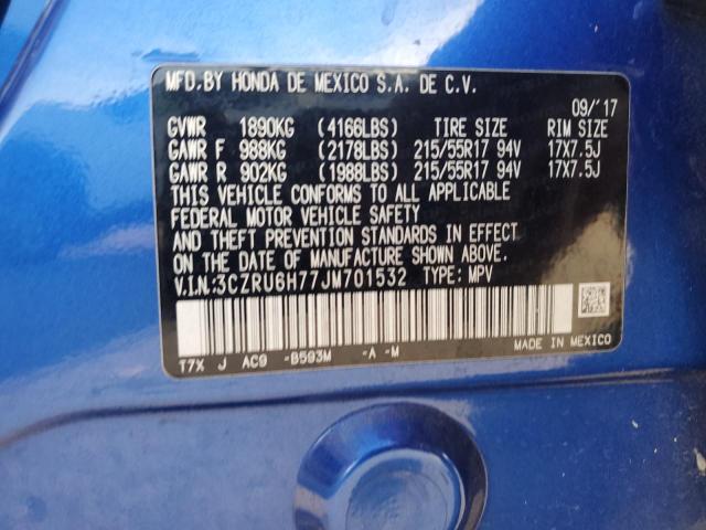 3CZRU6H77JM701532 Honda Hr-v Exl