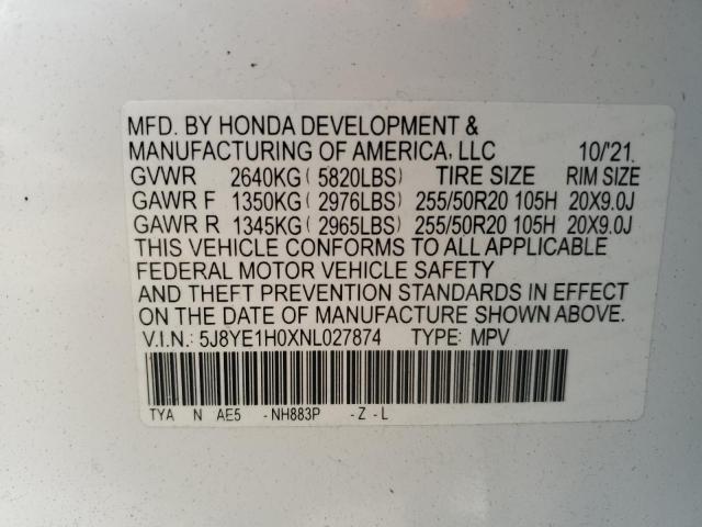 5J8YE1H0XNL027874 Acura MDX A-SPEC