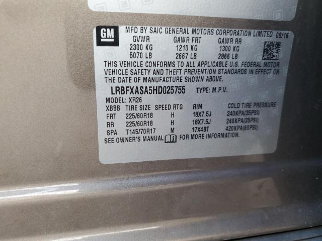 LRBFXASA5HD025755 Buick Envision Preferred