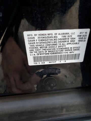 5FNYF5H61GB005923 Honda PILOT EXL