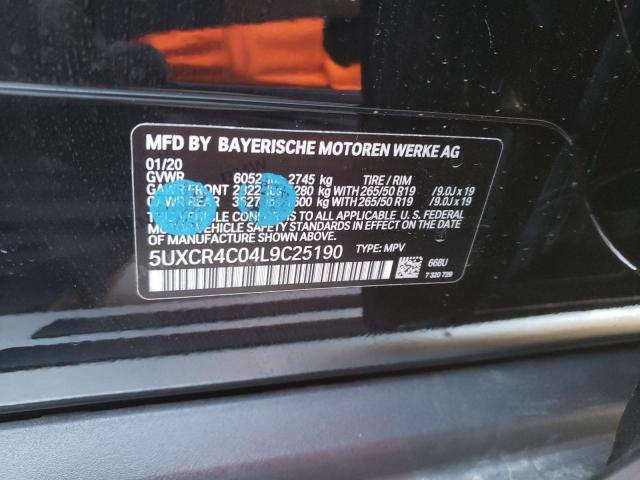5UXCR4C04L9C25190 BMW X5 Sdrive 40i