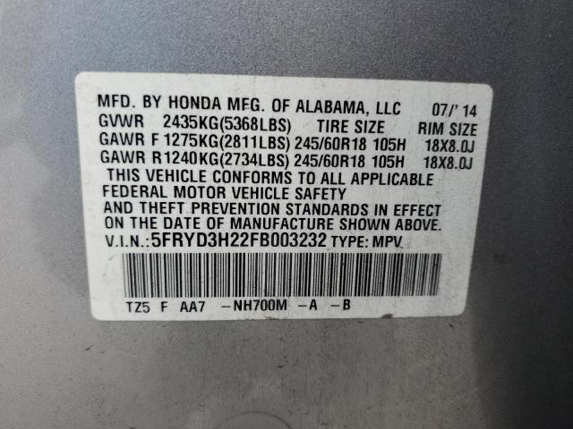 5FRYD3H22FB003232 Acura MDX