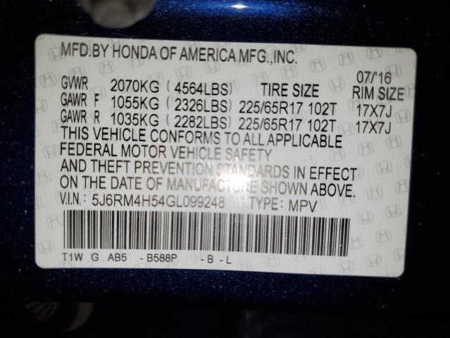 5J6RM4H54GL099248 Honda CR-V EX
