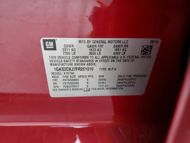 1GKS2CKJ7FR261919 GMC YUKON DENALI