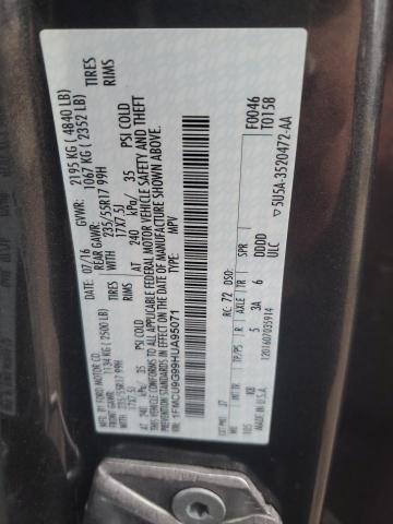 1FMCU9G99HUA95071 Ford ESCAPE SE