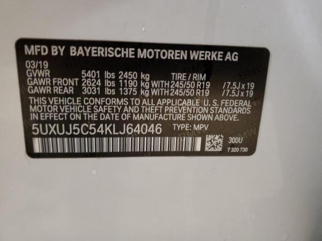 5UXUJ5C54KLJ64046 BMW X4 M40i
