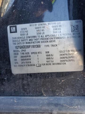 1GTG6CE35F1181360 GMC CANYON SLT