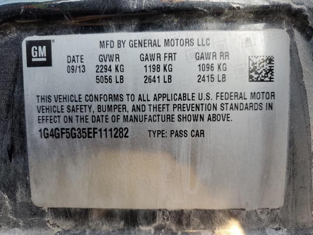 1G4GF5G35EF111282 Buick Lacrosse Touring