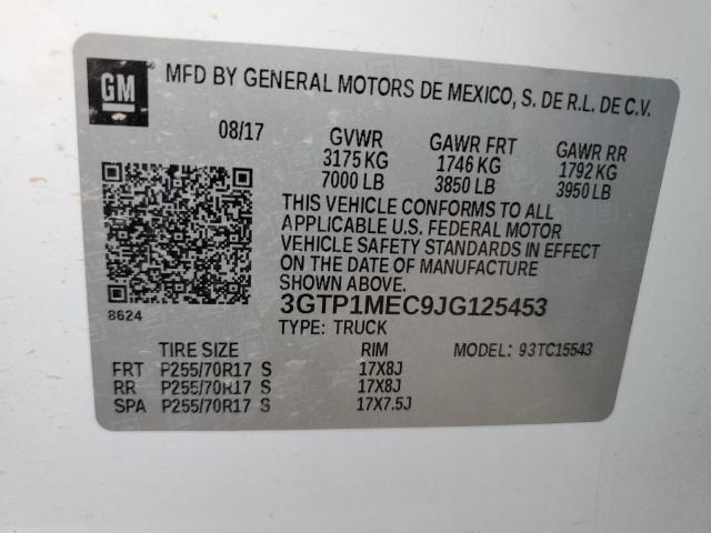 3GTP1MEC9JG125453 GMC Sierra C1500 Sle